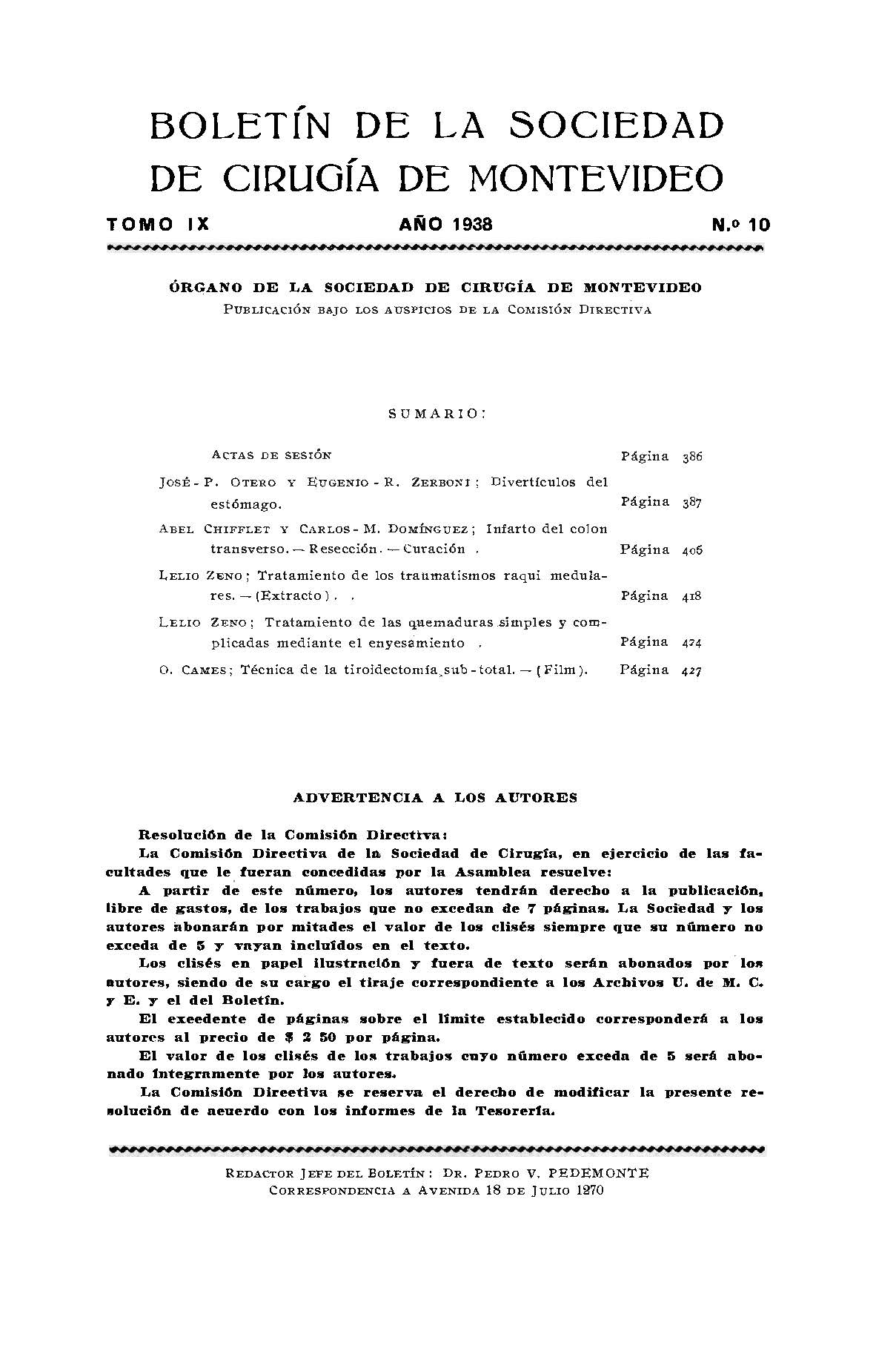 					Ver Vol. 9 Núm. 10 (1938): Revista Cirugía del Uruguay
				