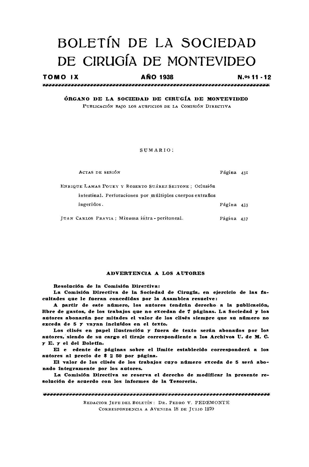 					Ver Vol. 9 Núm. 11-12 (1938): Revista Cirugía del Uruguay
				