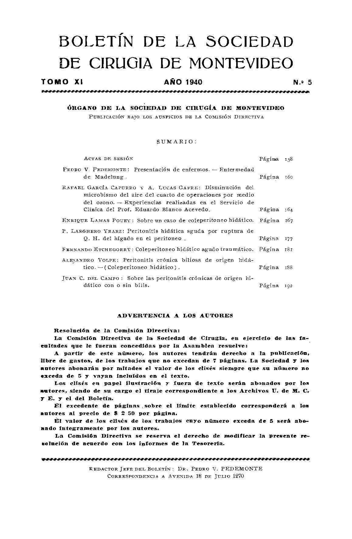 					Ver Vol. 11 Núm. 5 (1940): Revista Cirugía del Uruguay
				