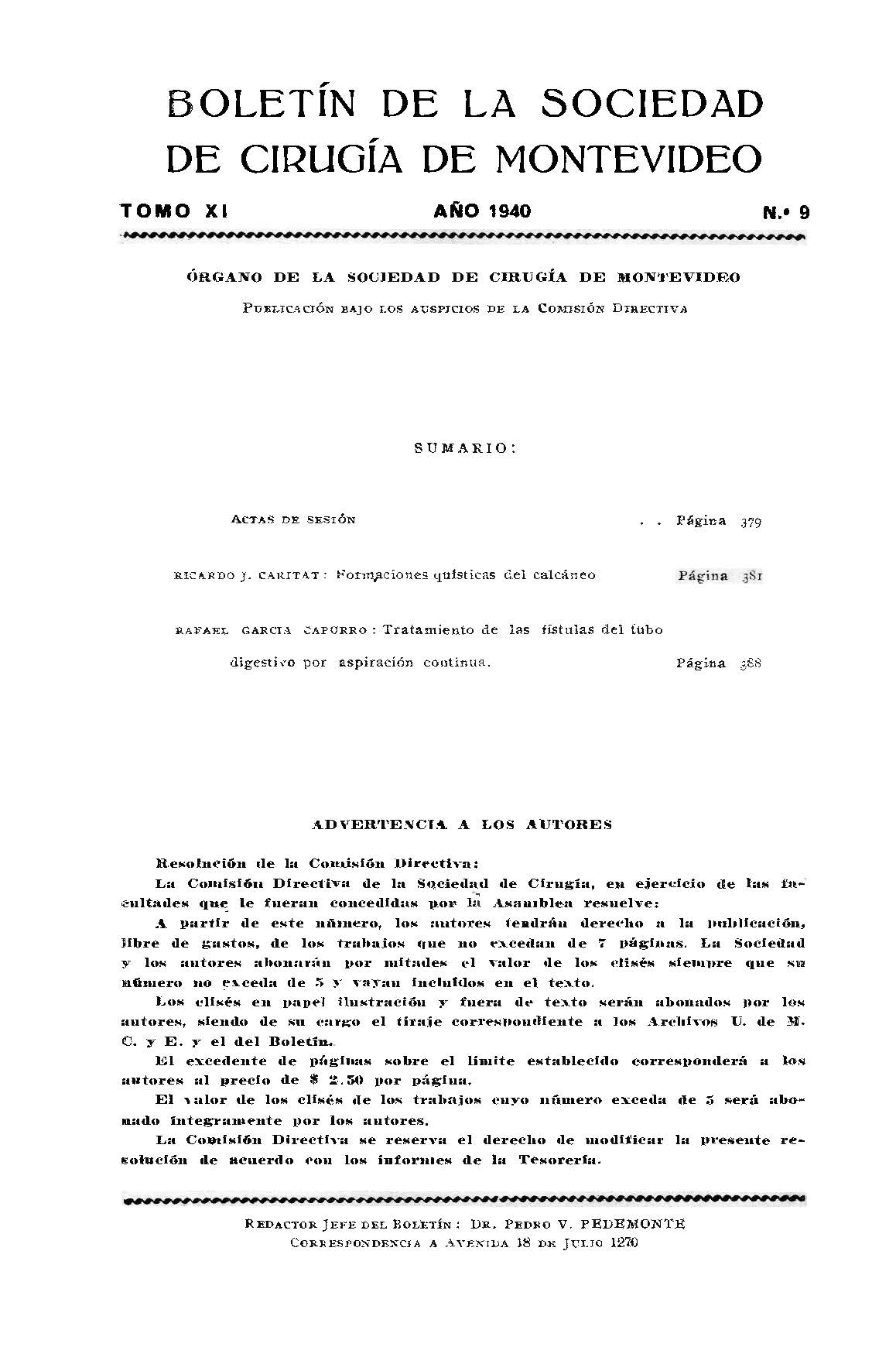 					Ver Vol. 11 Núm. 9 (1940): Boletín de la Sociedad de Cirugía de Montevideo
				