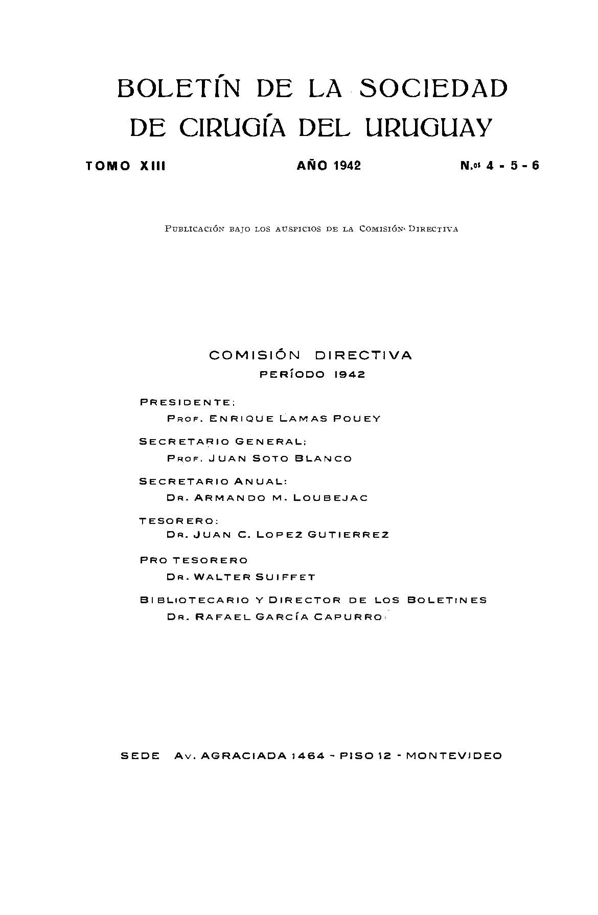 					Ver Vol. 13 Núm. 4-5-6 (1942): Boletín de la Sociedad de Cirugía del Uruguay
				