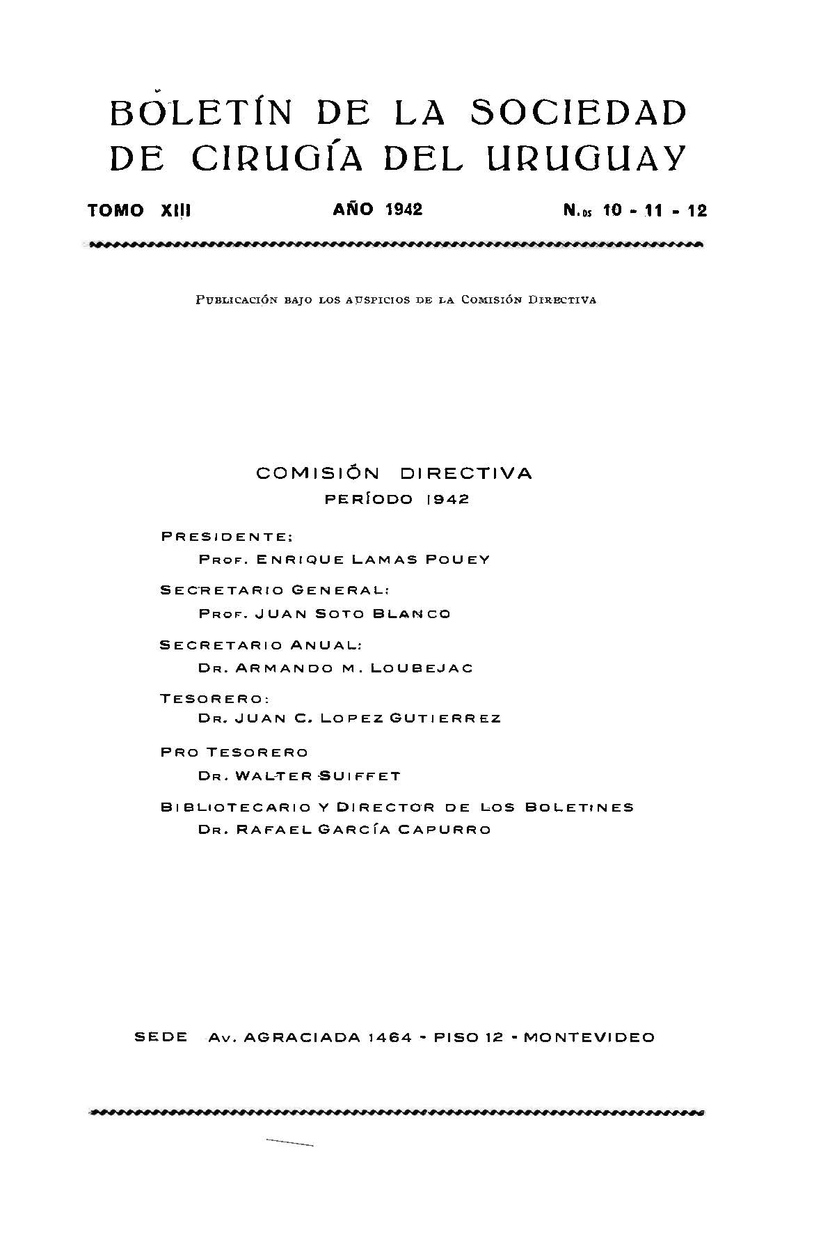 					Ver Vol. 13 Núm. 10-11-12 (1942): Boletín de la Sociedad de Cirugía del Uruguay
				