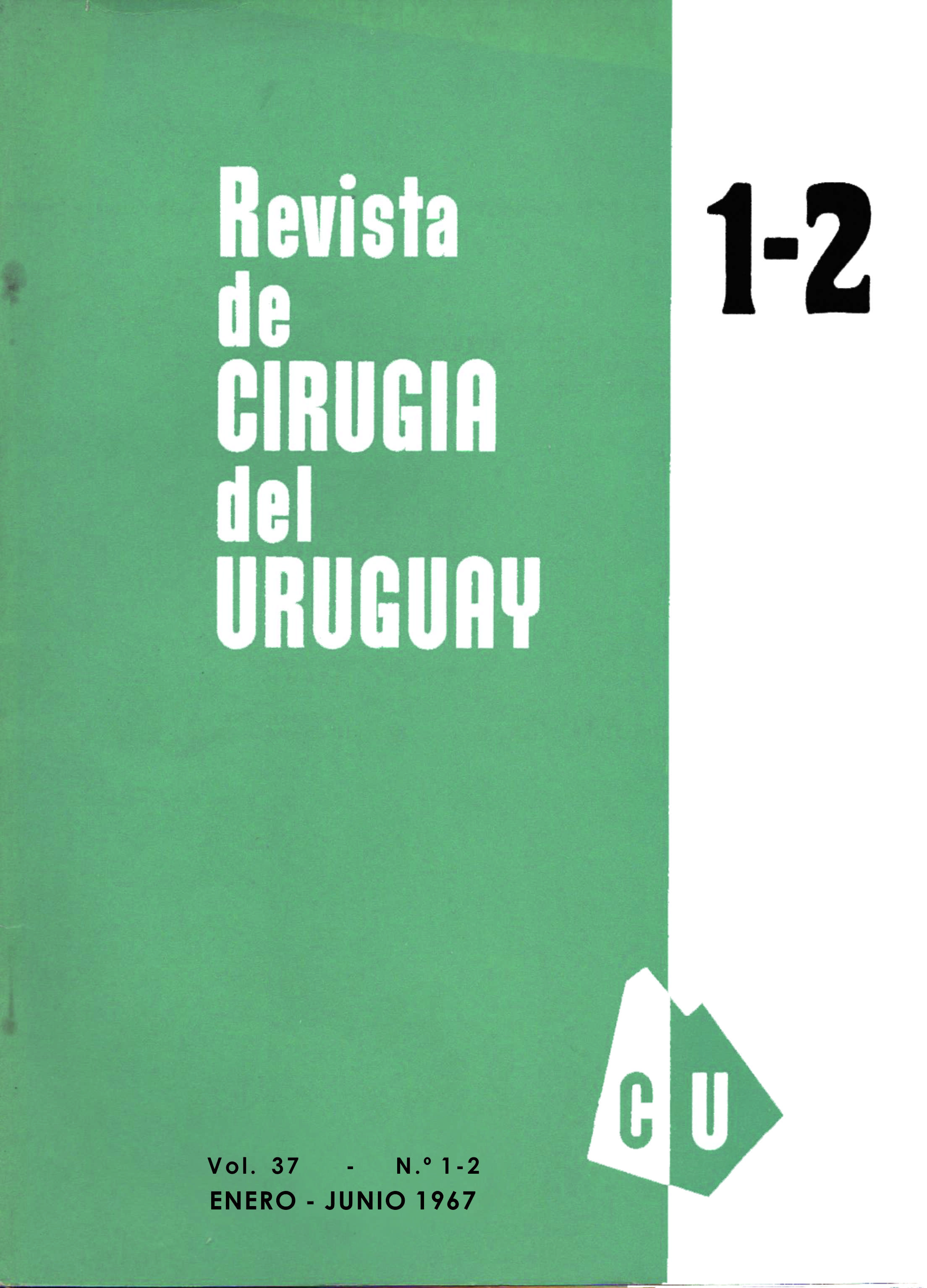 					Ver Vol. 37 Núm. 1-2 (1967): Revista de Cirugía del Uruguay
				