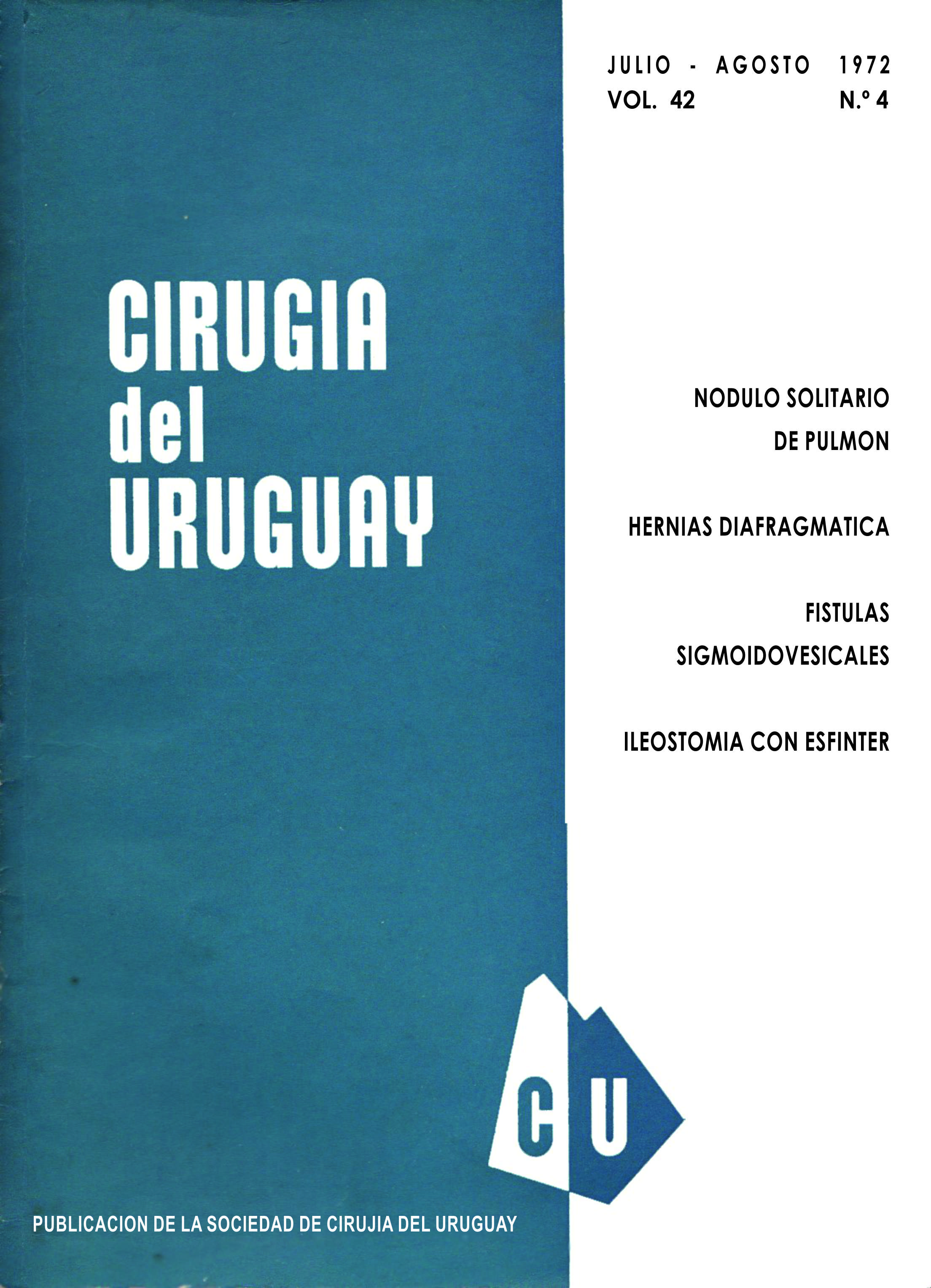 					Ver Vol. 42 Núm. 4 (1972): Cirugía del Uruguay
				