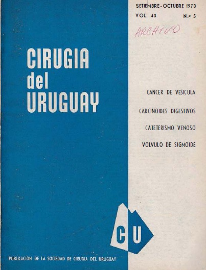 					Ver Vol. 43 Núm. 5 (1973): Cirugía del Uruguay
				