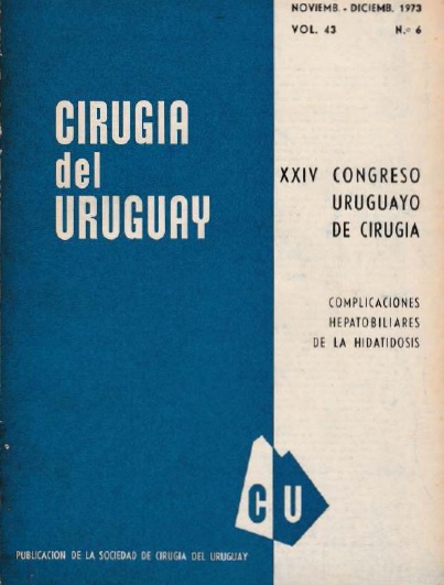					Ver Vol. 43 Núm. 6 (1973): Cirugía del Uruguay
				