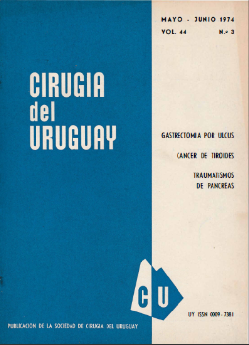 					Ver Vol. 44 Núm. 3 (1974): Cirugía del Uruguay
				