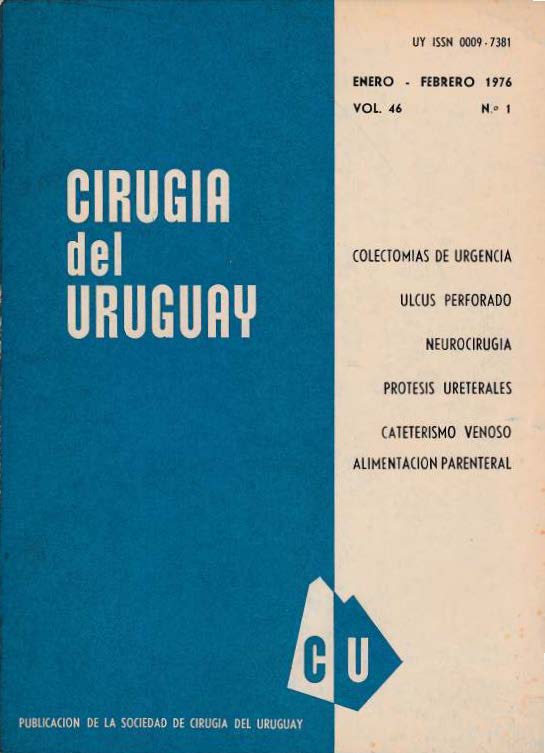 					Ver Vol. 46 Núm. 1 (1976): Cirugía del Uruguay
				