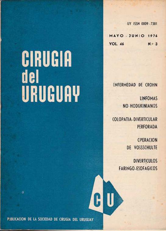 					Ver Vol. 46 Núm. 3 (1976): Cirugía del Uruguay
				