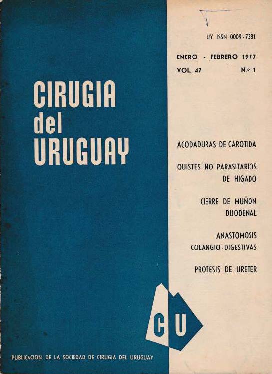 					Ver Vol. 47 Núm. 1 (1977): Cirugía del Uruguay
				