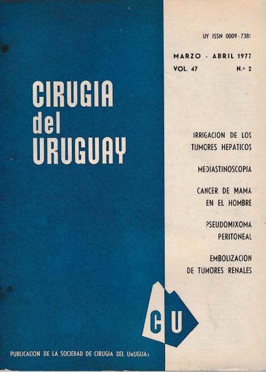 					Ver Vol. 47 Núm. 2 (1977): Cirugía del Uruguay
				