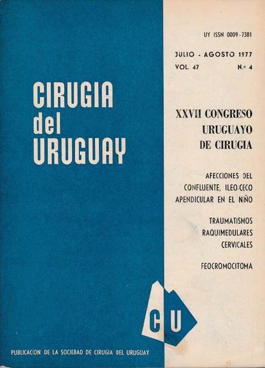 					Ver Vol. 47 Núm. 4 (1977): Cirugía del Uruguay
				