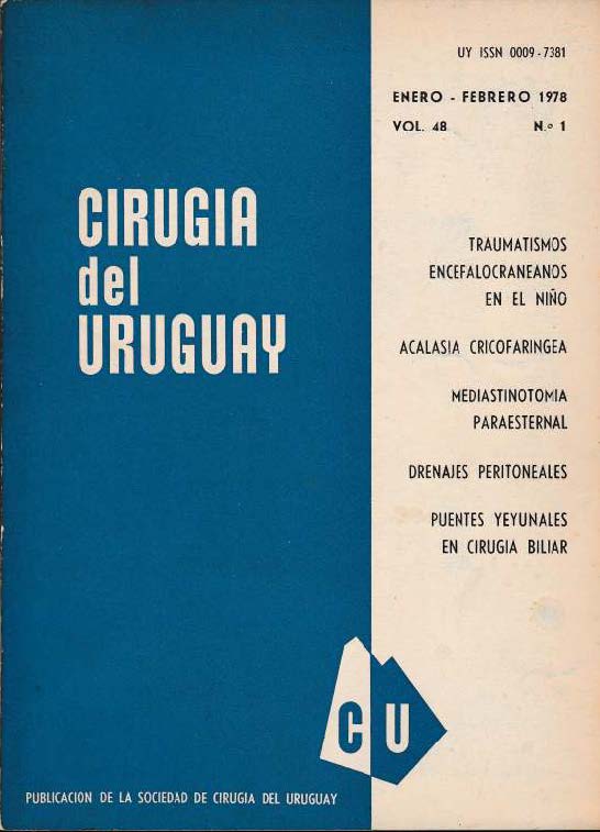 					Ver Vol. 48 Núm. 1 (1978): Cirugía del Uruguay
				