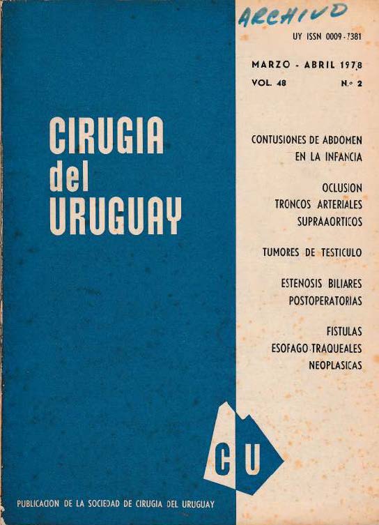 					Ver Vol. 48 Núm. 2 (1978): Cirugía del Uruguay
				