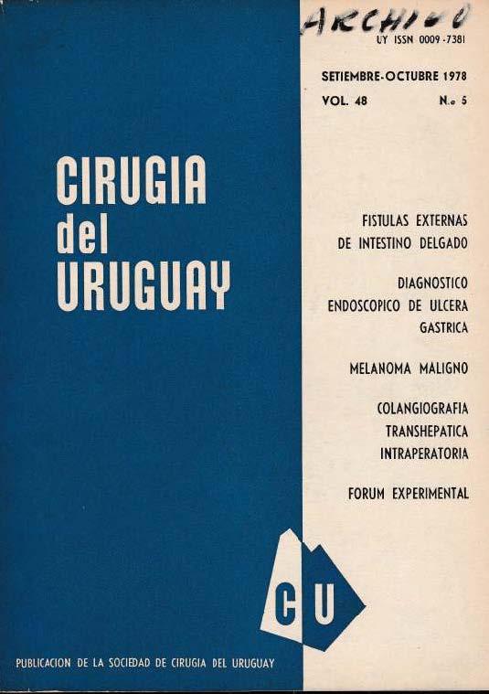					Ver Vol. 48 Núm. 5 (1978): Cirugía del Uruguay
				