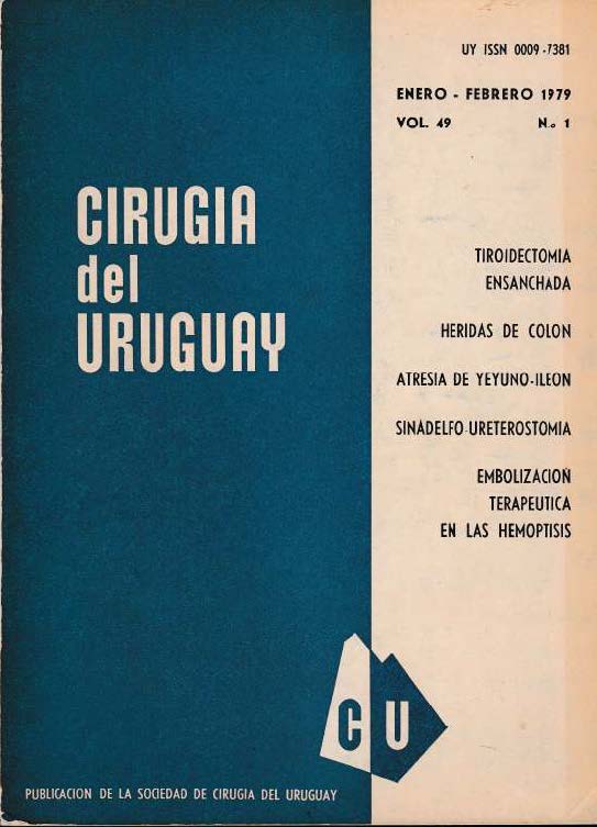 					Ver Vol. 49 Núm. 1 (1979): Cirugía del Uruguay
				