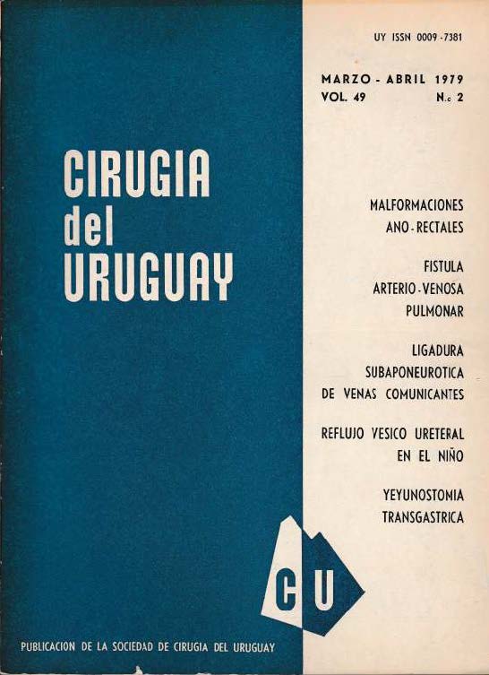 					Ver Vol. 49 Núm. 2 (1979): Cirugía del Uruguay
				
