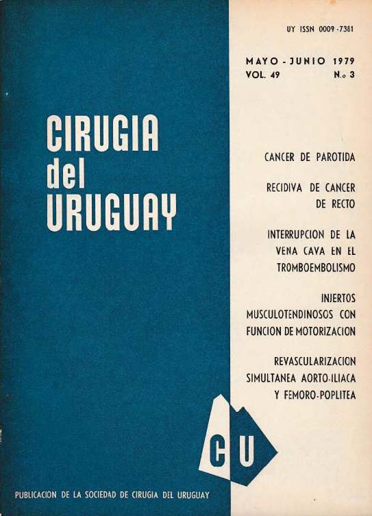 					Ver Vol. 49 Núm. 3 (1979): Cirugía del Uruguay
				