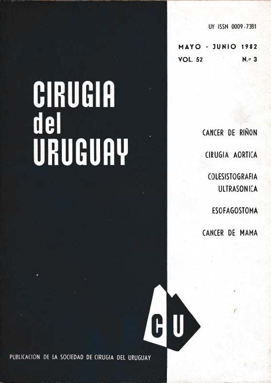 					Ver Vol. 52 Núm. 3 (1982): Cirugía del Uruguay
				