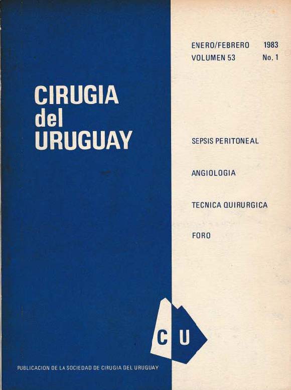 					Ver Vol. 53 Núm. 1 (1983): Cirugía del Uruguay
				