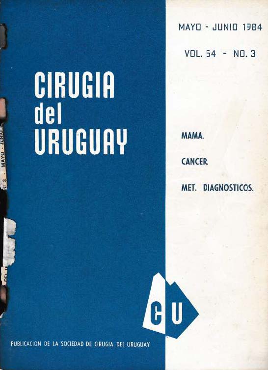 					Ver Vol. 54 Núm. 3 (1984): Cirugía del Uruguay
				