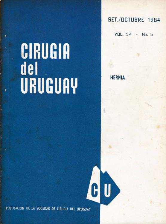 					Ver Vol. 54 Núm. 5 (1984): Cirugía del Uruguay
				
