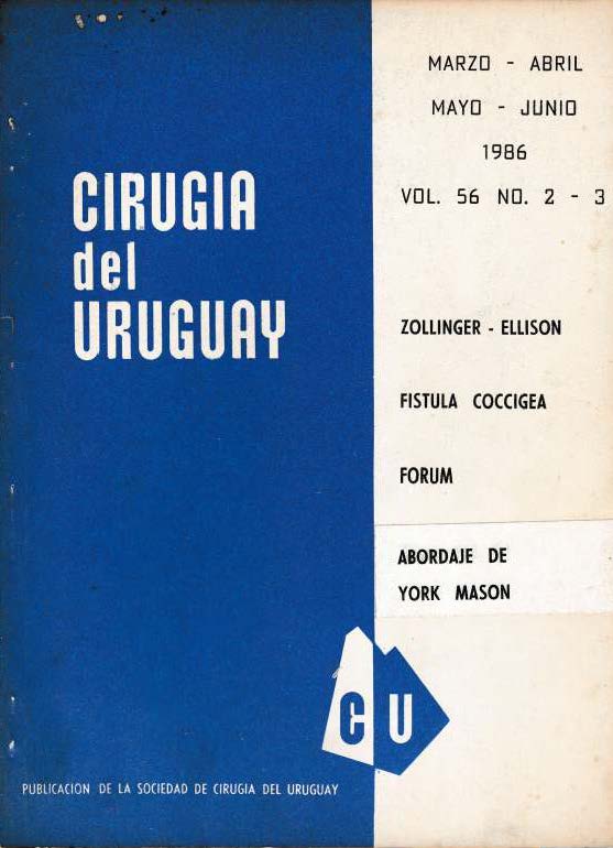 					Ver Vol. 56 Núm. 2-3 (1986): Cirugía del Uruguay
				