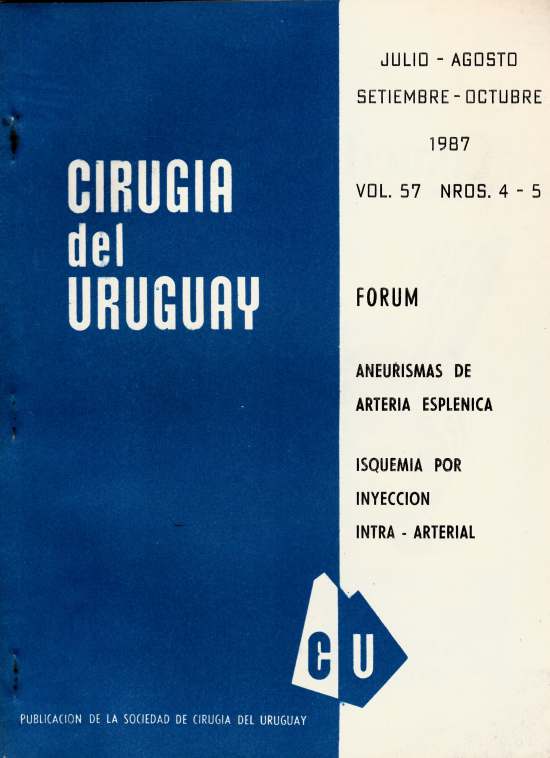 					Ver Vol. 57 Núm. 4-5 (1987): Cirugía del Uruguay
				