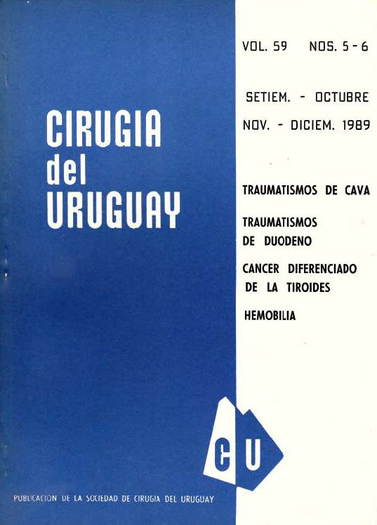 					Visualizar v. 59 n. 5-6 (1989): Cirugía del Uruguay
				