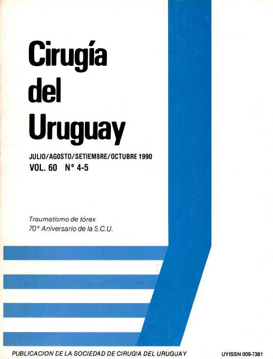					Visualizar v. 60 n. 4-5 (1990): Cirugía del Uruguay
				