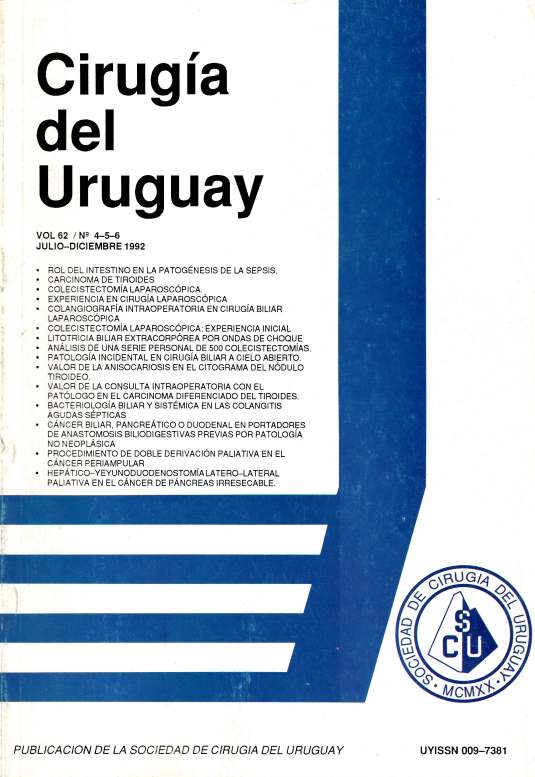 					Ver Vol. 62 Núm. 4-5-6 (1992): Cirugía del Uruguay
				