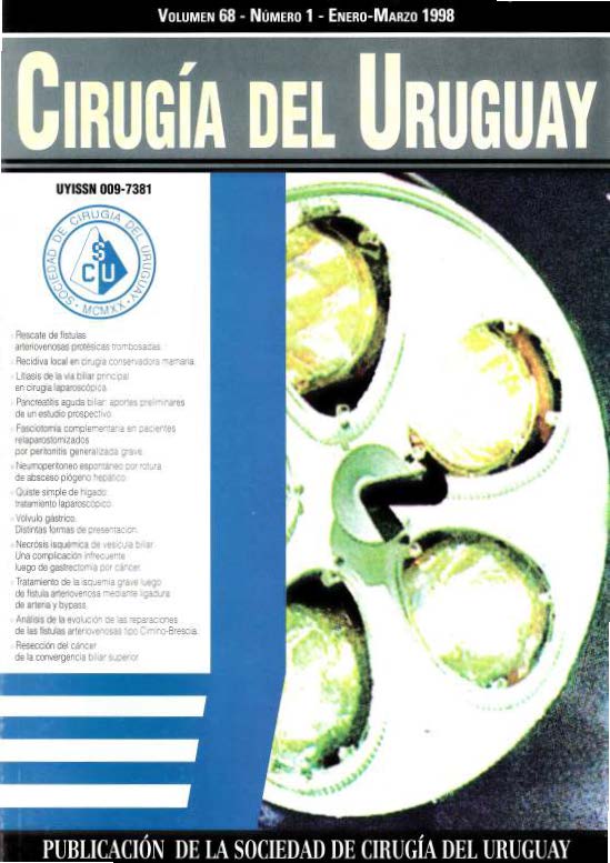 					Ver Vol. 68 Núm. 1 (1998): Cirugía del Uruguay
				