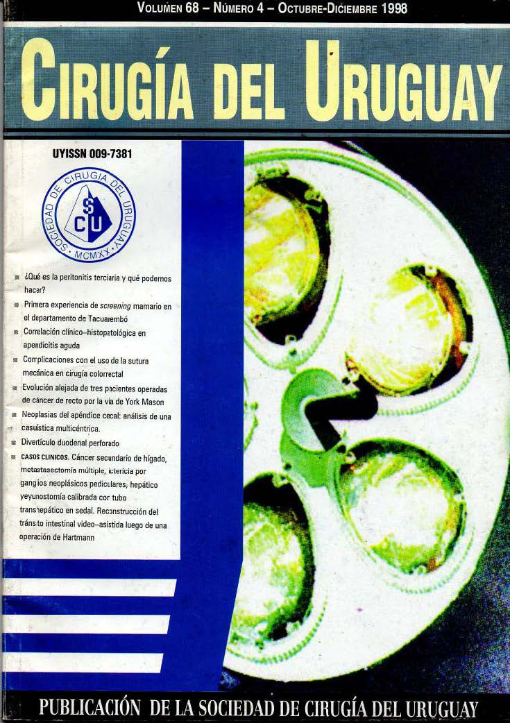 					Visualizar v. 68 n. 4 (1998): Cirugía del Uruguay
				