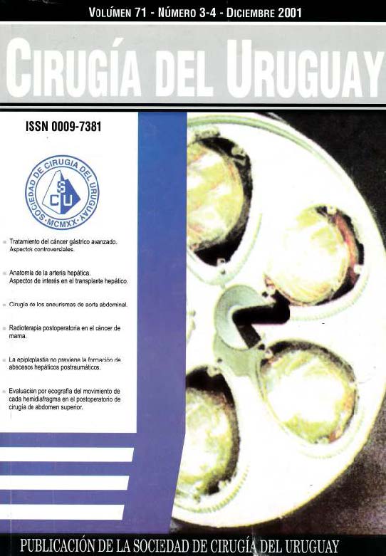 					Ver Vol. 71 Núm. 3-4 (2001): Cirugía del Uruguay
				