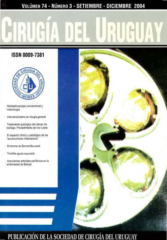 					View Vol. 74 No. 3 (2004): Cirugía del Uruguay
				