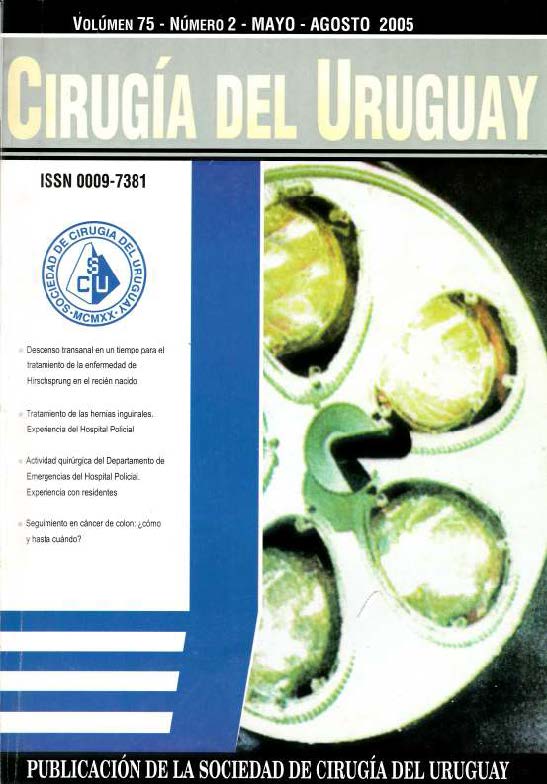 					Ver Vol. 75 Núm. 2 (2005): Cirugía del Uruguay
				