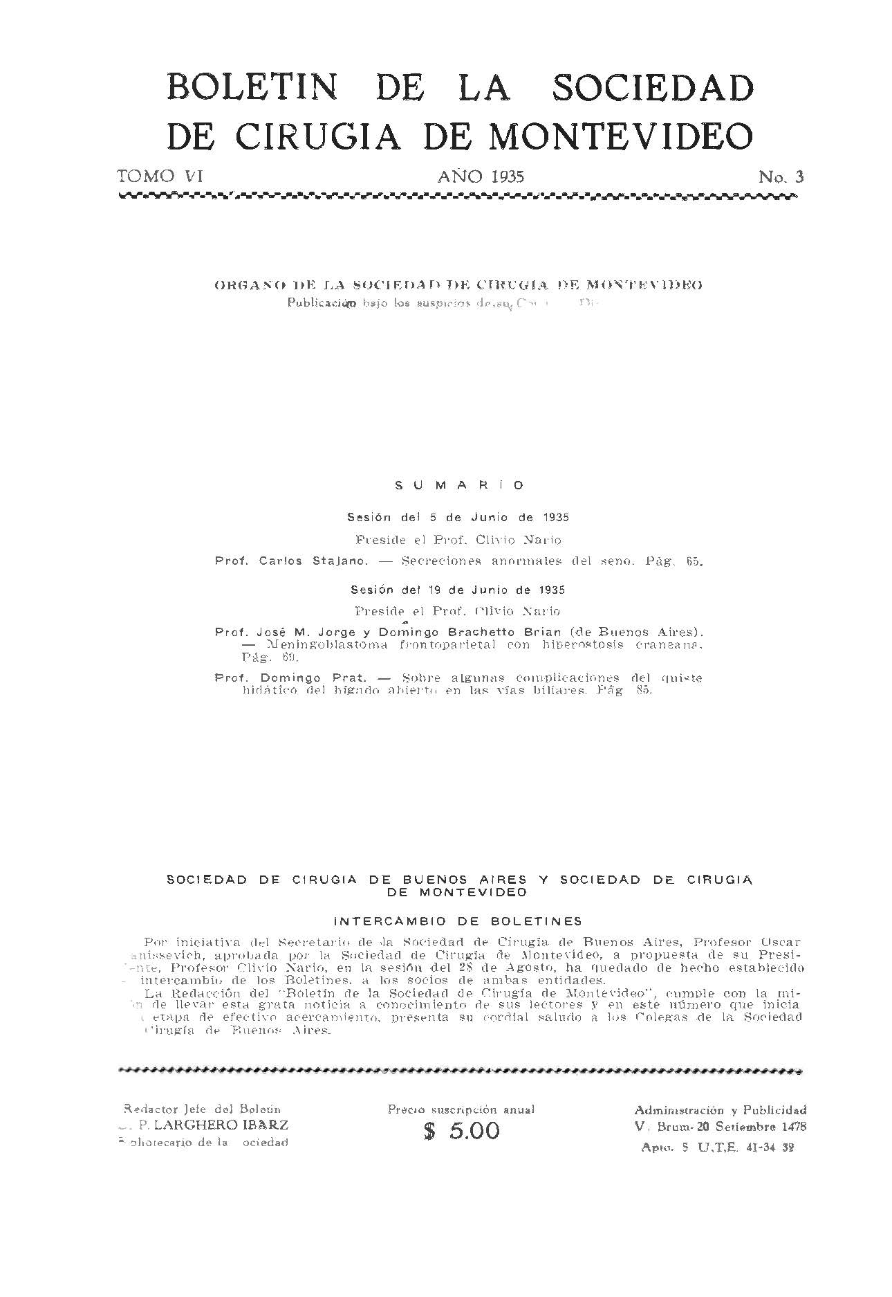 					Ver Vol. 6 Núm. 3 (1935): Revista Cirugía del Uruguay
				
