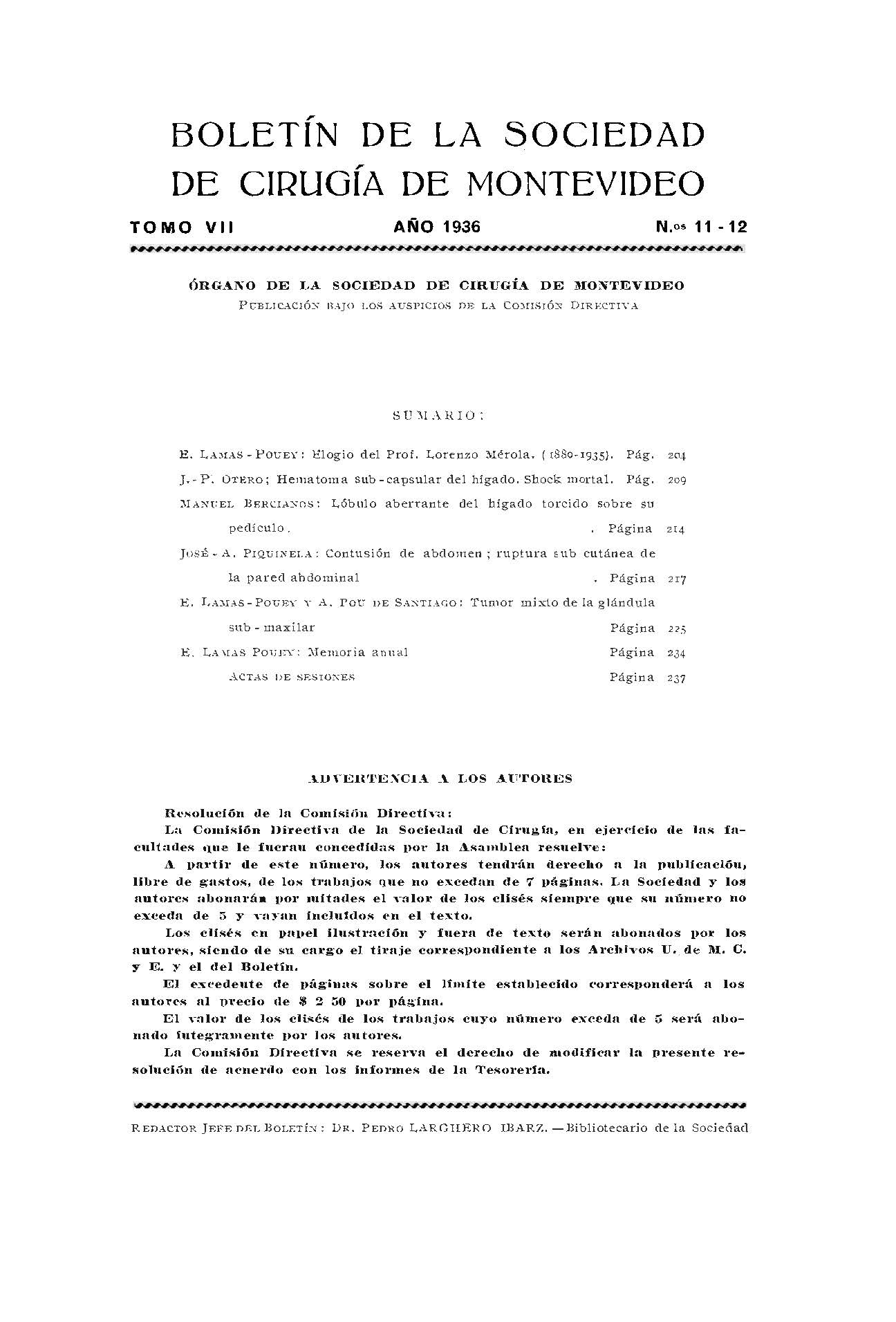 					Ver Vol. 7 Núm. 11-12 (1936): Revista Cirugía del Uruguay
				