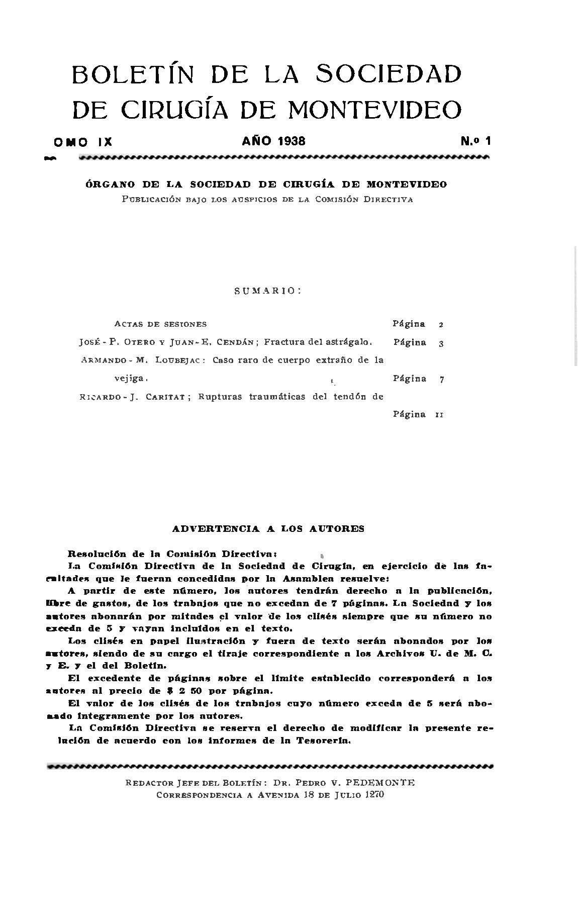 					Ver Vol. 9 Núm. 1 (1938): Revista Cirugía del Uruguay
				