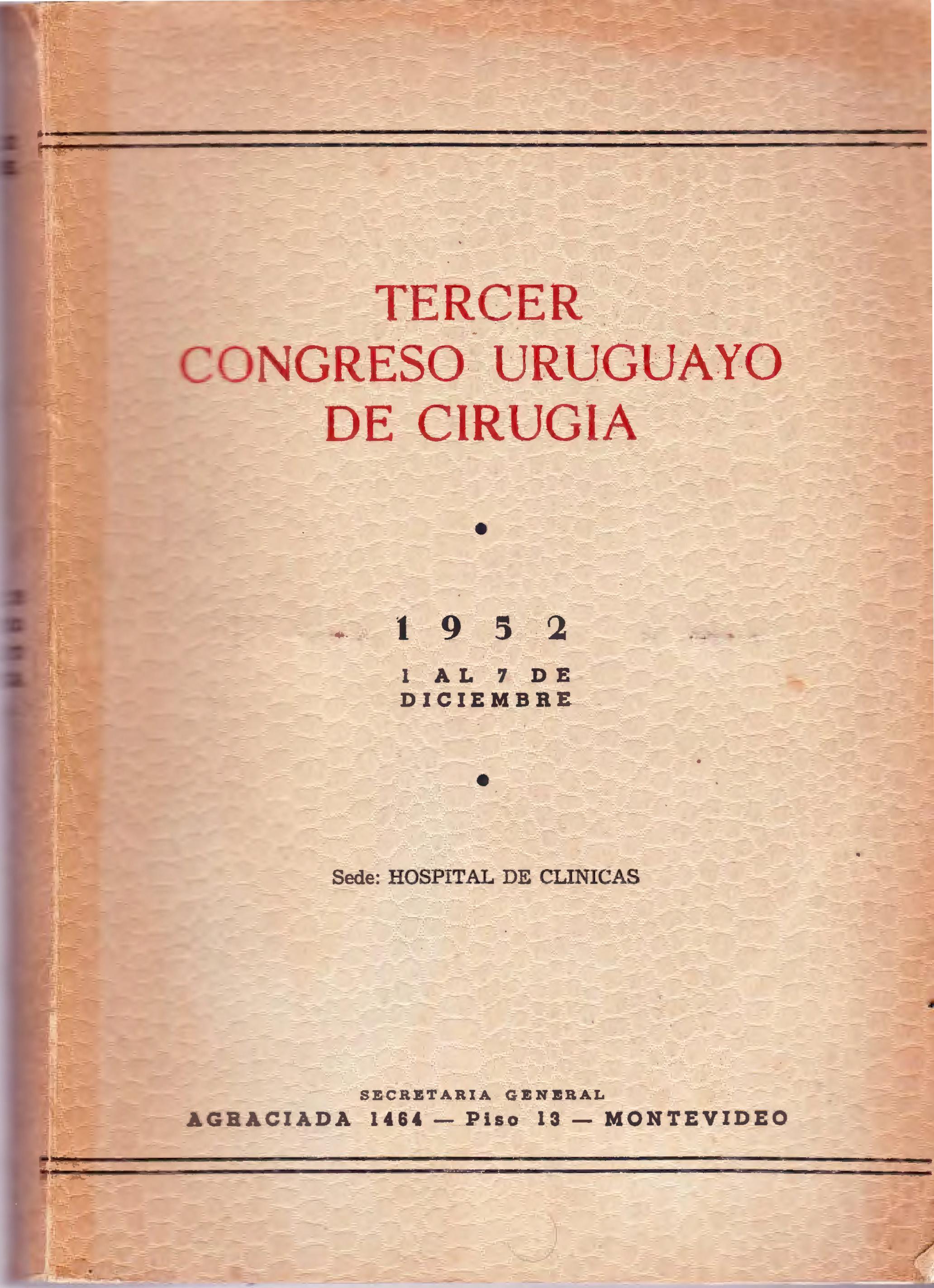 					Ver Núm. 1 (1952): Congresos Uruguayos de Cirugía 
				