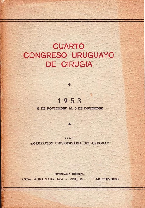					Ver Núm. 1 (1953): Congresos Uruguayos de Cirugía 
				